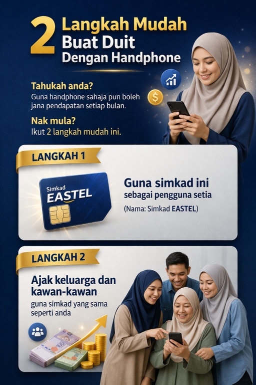 2 langkah mudah Buat Duit Dengan Handphone